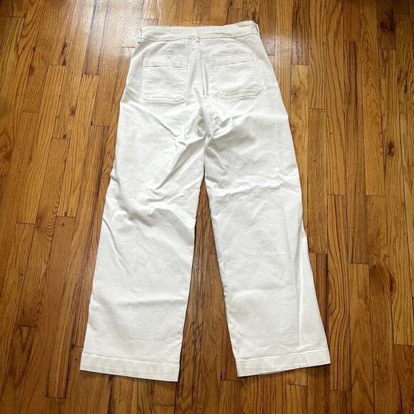 Old Navy White Extra High Rise Sky-Hi Wide Leg Denim Jeans Size 8 - Picture 5 of 5